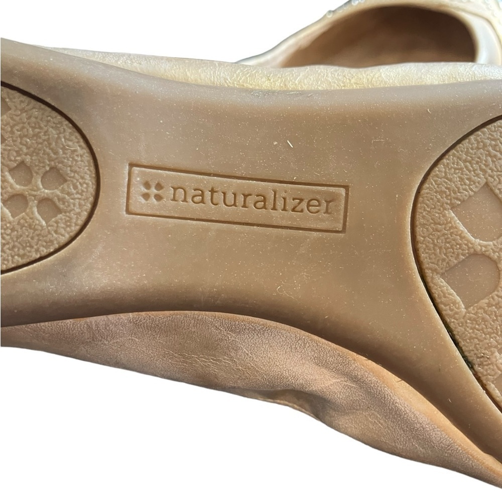 Naturalizer N5 Comfort Shoes Ballet Flats Cream Decorated Toe Sparkling 7 - Picture 4 of 10